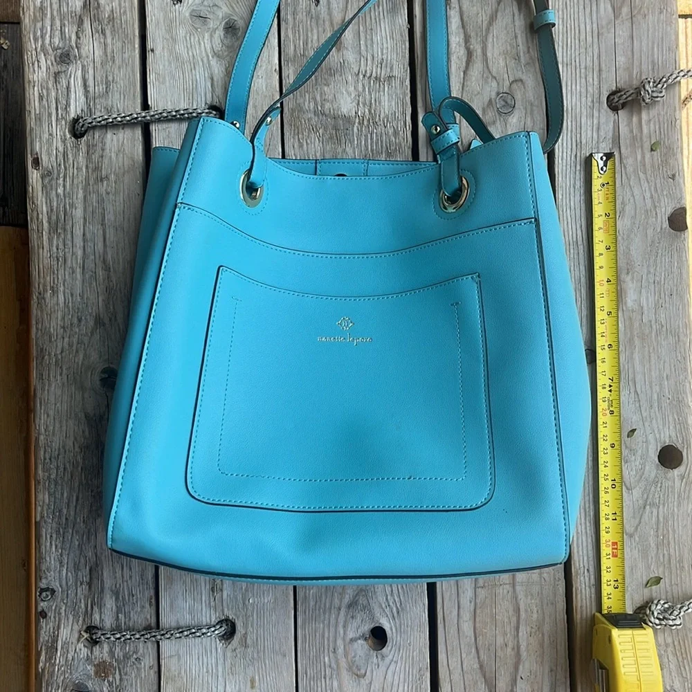 Nanette Lepore Vegan Leather Kassandra Shoulder Bag in “Tiffany Blue” - Picture 10 of 10